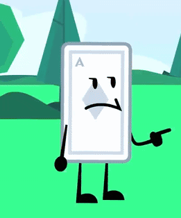 a cartoon character of a playing card with a sad face and arms and legs .