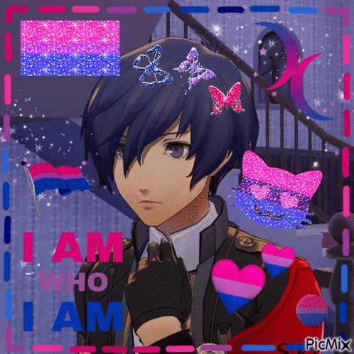 a picture of a person with the words i am who i am