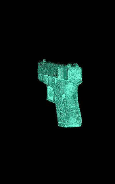 a glow in the dark glock 25 gun