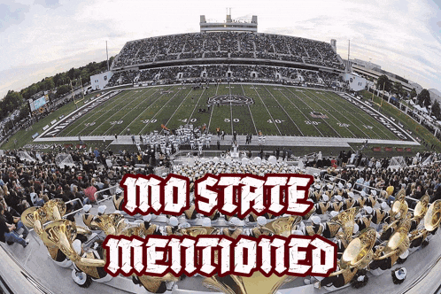 a picture of a football stadium with the words mo state mentioned above it