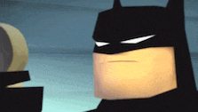 a close up of a cartoon character 's face looking at something