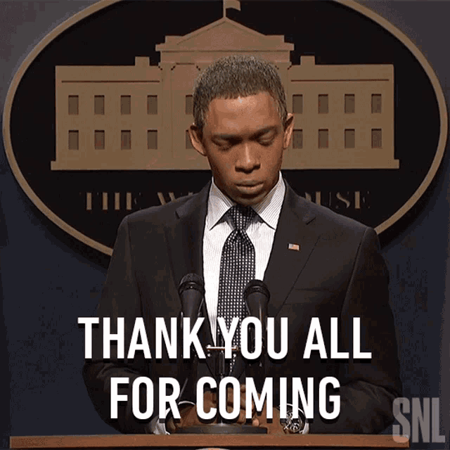 Thank You All For Coming Jay Pharoah GIF - Thank You All For Coming Jay Pharoah Barack Obama GIFs