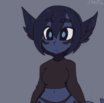 a drawing of a furry girl holding a sign that says lewd .