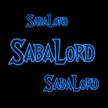 a neon sign that says osabalord on a black background