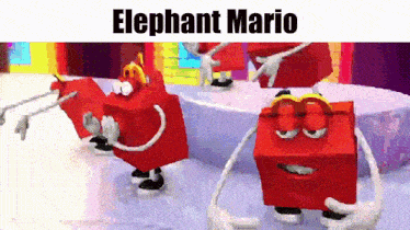 Happy Meal Dancing Elephant Mario GIF - Happy Meal Dancing Happy Meal Elephant Mario GIFs