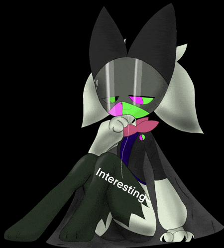 a drawing of a cat with the word interesting written on its legs