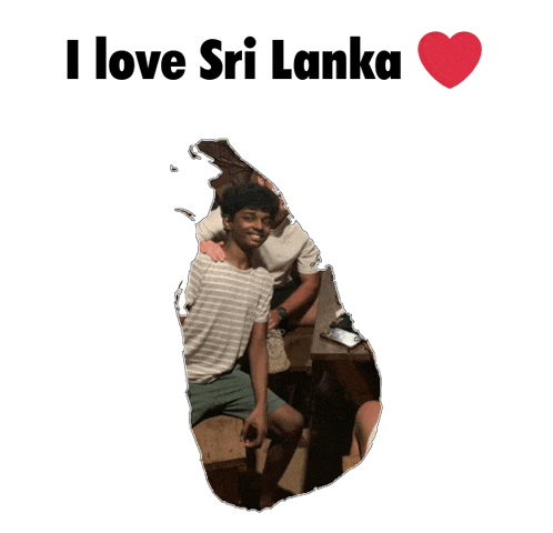 a poster that says i love sri lanka with a heart