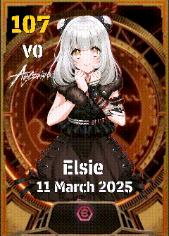 a pixel art of a girl with the name elsie