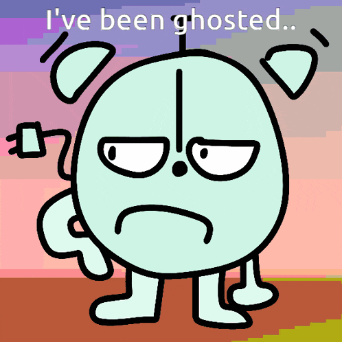 a drawing of a ghost with the words i 've been ghosted below it