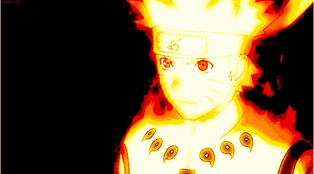 a close up of a person 's face with a lot of fire coming out of his head .