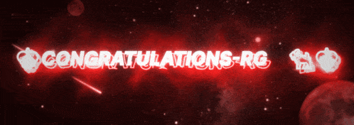a red background with the words congratulations-rg in white