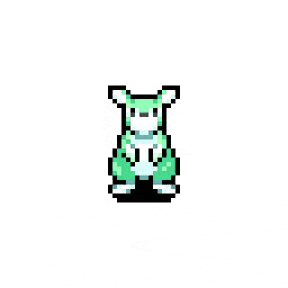 it looks like a pixel art of a dog standing on its hind legs .