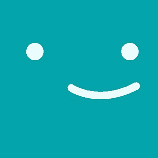 a white smiley face on a blue background