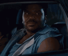 a man in a car with the words " this is so exciting "