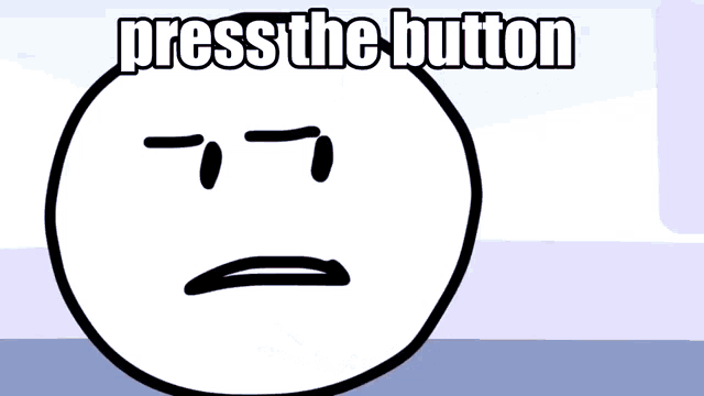 a cartoon of a podium with the words press the button death written on it