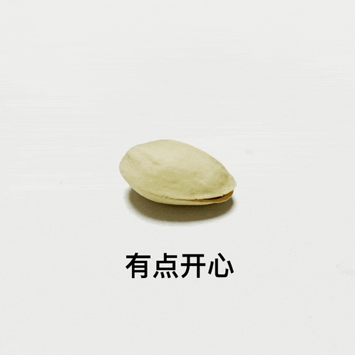 a white background with chinese writing and a nut in the middle