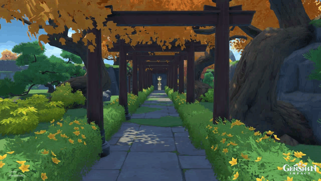 a video game called genshin impact is shown