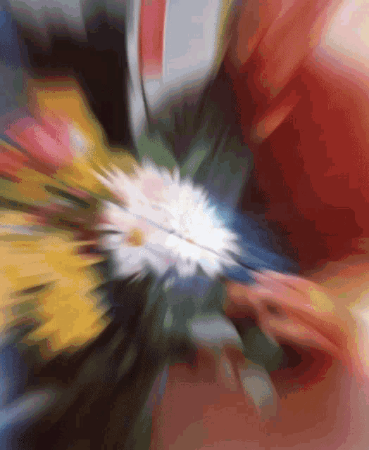 a blurry picture of flowers with a white flower in the center