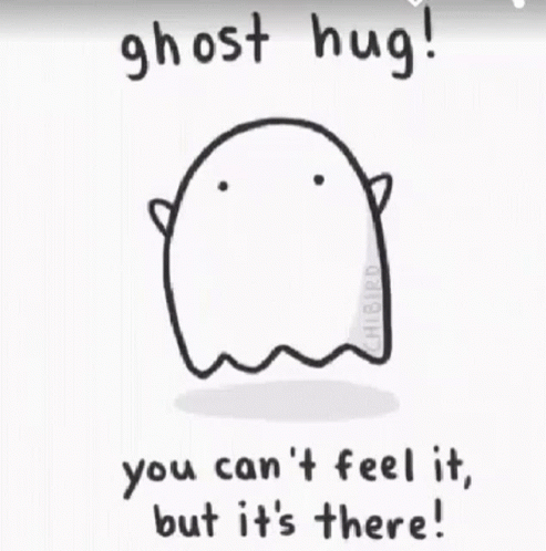 Ghost Hug You Cant Feel GIF - Ghost Hug You Cant Feel But Its There GIFs