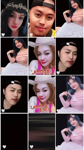 a collage of pictures of a man and a woman with the word langga on the bottom left
