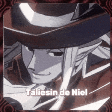 a picture of a man with the name taliesin de niel