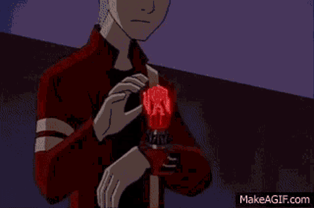 a red and white light is coming out of a dark room .