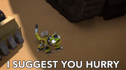 I Suggest You Hurry Revvit GIF - I Suggest You Hurry Revvit Dinotrux GIFs