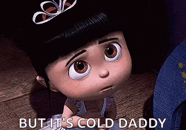 a little girl from despicable me is wearing a tiara .