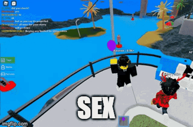 a screenshot of a video game with the word sex at the top