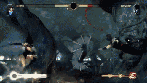 a video game with kitana and sub-zero fighting