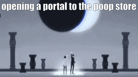 a man and a woman are standing in front of a large moon .
