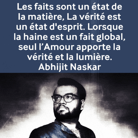 a picture of a man with glasses and a quote by abhijit naskar