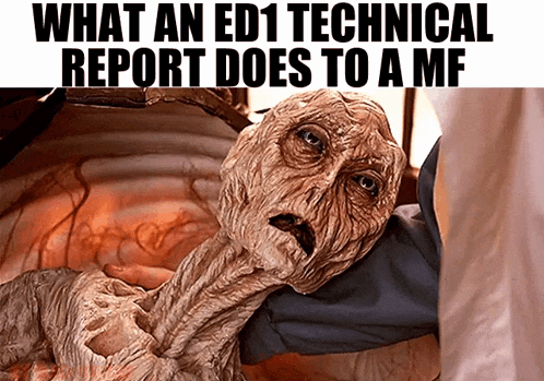 an ed1 technical report does to a mf with a picture of a monster