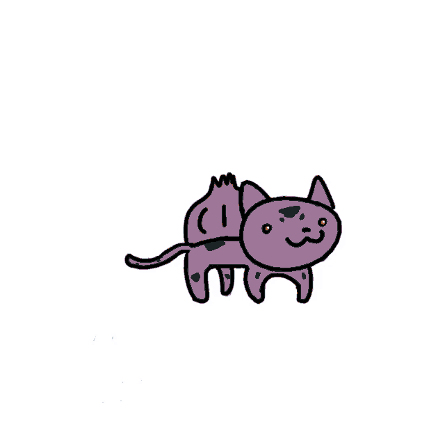 a cartoon drawing of a fish with a cat in its mouth