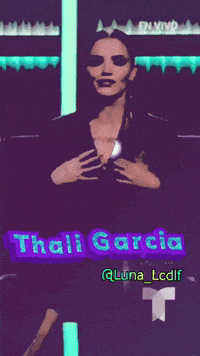 a picture of a woman with the name thali garcia at the bottom