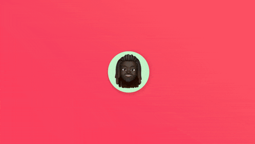 a row of circles with cartoon faces on them on a red background