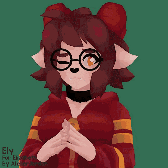 a drawing of a girl with the name ely on the bottom right