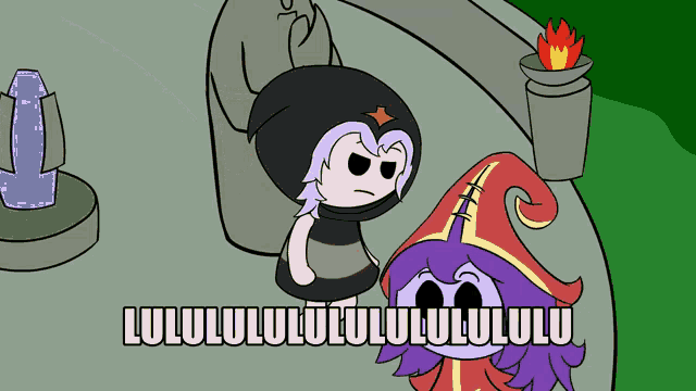 a cartoon character with the words lulululululululululu written on the bottom