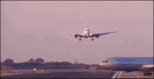 a skyteam plane is taking off from the runway