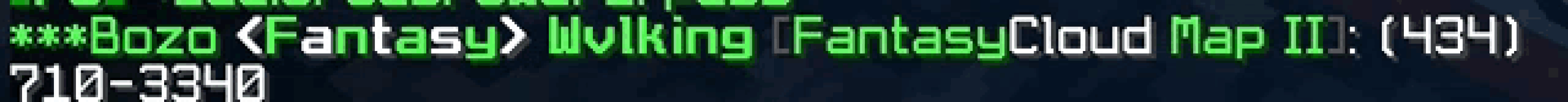 a blue background with green text that says walking fantasy cloud map ii