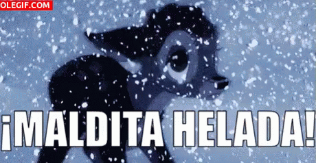 Bambi Bajo La Nieve GIF - Helada Congelada Invierno GIFs