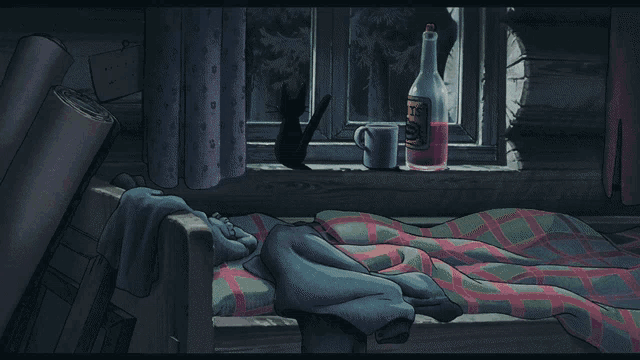 a bottle of ss sits on a window sill