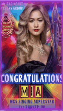 congratulations mia for being the 1st runner up