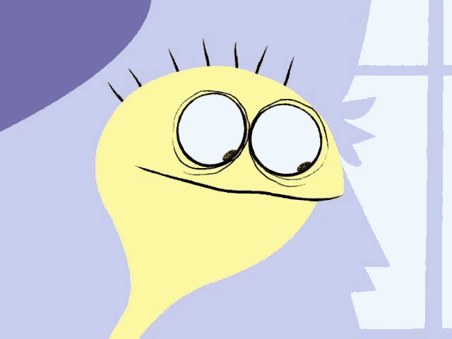 a cartoon character is smiling with the words i like chocolate milk below it
