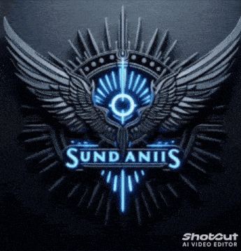 a logo for sundaniis with wings and a sun