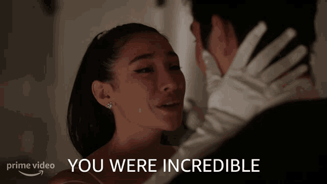 a picture of a man and woman with the words " you were incredible "