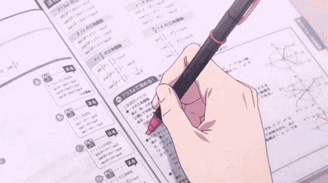 a hand is holding a pen in front of a page that says ' sin ' on it