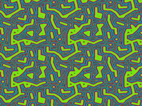 a seamless pattern of green and blue lines on a blue background