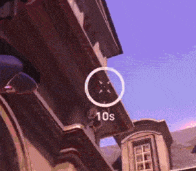 a screenshot of a video game shows a person in a circle with the number 10s on it
