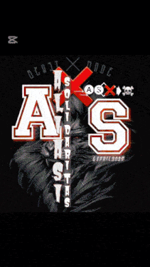 a poster with the letter a and the letter s
